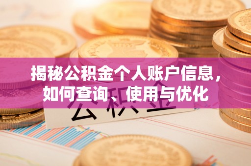 铁山港揭秘公积金个人账户信息，如何查询、使用与优化