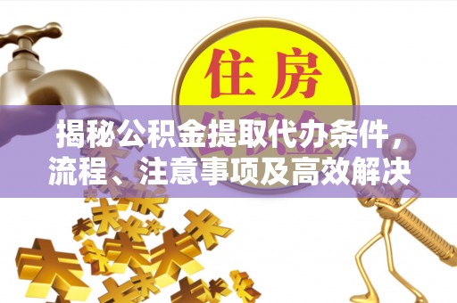 铁山港揭秘公积金提取代办条件，流程、注意事项及高效解决方案